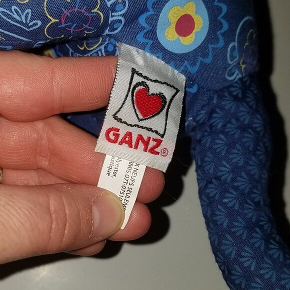 Daschie GANZ Puppy Dog Plush Red Blue Paisley 16" Long Stuffed Animal Lovey Toy - Picture 9 of 10